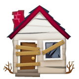 Whatsapp design of the derelict house emoji verson:2.23.2.72