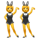 Whatsapp design of the women with bunny ears emoji verson:2.23.2.72