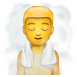 Whatsapp design of the person in steamy room emoji verson:2.23.2.72