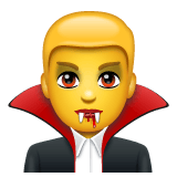 Whatsapp design of the man vampire emoji verson:2.23.2.72