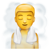 Whatsapp design of the man in steamy room emoji verson:2.23.2.72