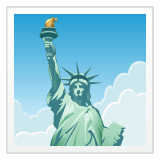 Whatsapp design of the Statue of Liberty emoji verson:2.23.2.72