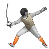 Whatsapp design of the person fencing emoji verson:2.23.2.72