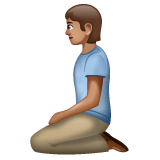 Whatsapp design of the person kneeling: medium skin tone emoji verson:2.23.2.72