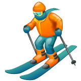 Whatsapp design of the skier emoji verson:2.23.2.72