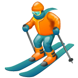 Whatsapp design of the skier emoji verson:2.23.2.72