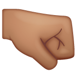 Whatsapp design of the right-facing fist: medium skin tone emoji verson:2.23.2.72