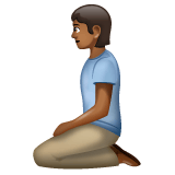 Whatsapp design of the person kneeling: medium-dark skin tone emoji verson:2.23.2.72