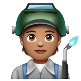 Whatsapp design of the factory worker: medium skin tone emoji verson:2.23.2.72