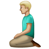 Whatsapp design of the man kneeling: medium-light skin tone emoji verson:2.23.2.72