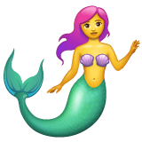 Whatsapp design of the mermaid emoji verson:2.23.2.72