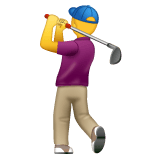 Whatsapp design of the man golfing emoji verson:2.23.2.72