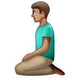 Whatsapp design of the man kneeling: medium skin tone emoji verson:2.23.2.72
