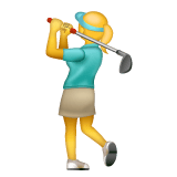 Whatsapp design of the woman golfing emoji verson:2.23.2.72