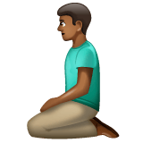Whatsapp design of the man kneeling: medium-dark skin tone emoji verson:2.23.2.72
