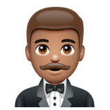 Whatsapp design of the man in tuxedo: medium skin tone emoji verson:2.23.2.72