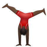 Whatsapp design of the person cartwheeling: dark skin tone emoji verson:2.23.2.72