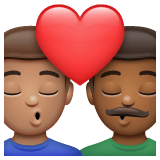 Whatsapp design of the kiss: man man medium skin tone medium-dark skin tone emoji verson:2.23.2.72