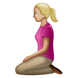 Whatsapp design of the woman kneeling: medium-light skin tone emoji verson:2.23.2.72