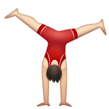 Whatsapp design of the man cartwheeling: light skin tone emoji verson:2.23.2.72