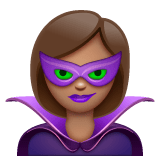 Whatsapp design of the supervillain: medium skin tone emoji verson:2.23.2.72