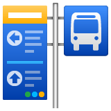Whatsapp design of the bus stop emoji verson:2.23.2.72