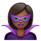 Whatsapp design of the supervillain: medium-dark skin tone emoji verson:2.23.2.72
