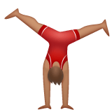 Whatsapp design of the man cartwheeling: medium skin tone emoji verson:2.23.2.72
