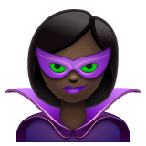 Whatsapp design of the supervillain: dark skin tone emoji verson:2.23.2.72