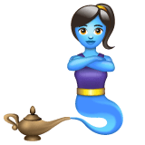 Whatsapp design of the genie emoji verson:2.23.2.72