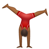 Whatsapp design of the man cartwheeling: medium-dark skin tone emoji verson:2.23.2.72