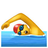 Whatsapp design of the man swimming emoji verson:2.23.2.72