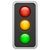 Whatsapp design of the vertical traffic light emoji verson:2.23.2.72