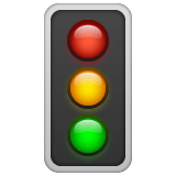Whatsapp design of the vertical traffic light emoji verson:2.23.2.72