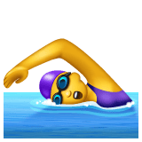 Whatsapp design of the woman swimming emoji verson:2.23.2.72