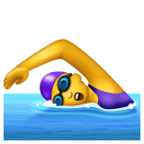 Whatsapp design of the woman swimming emoji verson:2.23.2.72