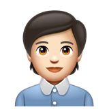 Whatsapp design of the office worker: light skin tone emoji verson:2.23.2.72