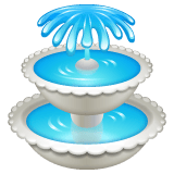 Whatsapp design of the fountain emoji verson:2.23.2.72
