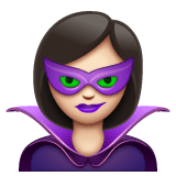 Whatsapp design of the woman supervillain: light skin tone emoji verson:2.23.2.72