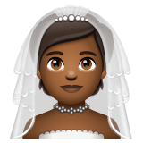 Whatsapp design of the person with veil: medium-dark skin tone emoji verson:2.23.2.72