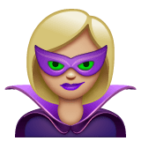Whatsapp design of the woman supervillain: medium-light skin tone emoji verson:2.23.2.72