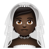 Whatsapp design of the person with veil: dark skin tone emoji verson:2.23.2.72