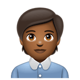 Whatsapp design of the office worker: medium-dark skin tone emoji verson:2.23.2.72