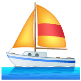 Whatsapp design of the sailboat emoji verson:2.23.2.72