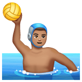 Whatsapp design of the person playing water polo: medium skin tone emoji verson:2.23.2.72