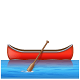 Whatsapp design of the canoe emoji verson:2.23.2.72