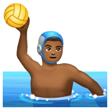 Whatsapp design of the person playing water polo: medium-dark skin tone emoji verson:2.23.2.72