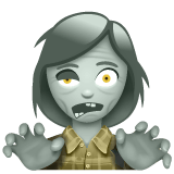 Whatsapp design of the woman zombie emoji verson:2.23.2.72