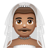 Whatsapp design of the man with veil: medium skin tone emoji verson:2.23.2.72