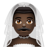 Whatsapp design of the man with veil: dark skin tone emoji verson:2.23.2.72